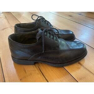Stephan Bossi Black Leather lace up loafer/driving/dress shoe. Size 11M